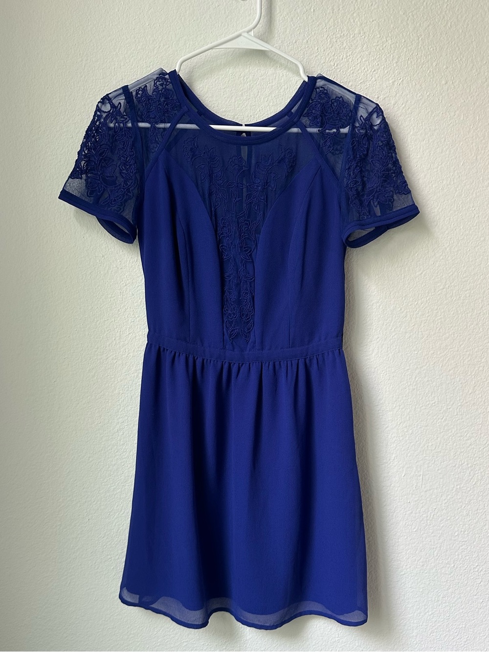 Kimchi Blue Royal Blue Dress with Textured Fabric